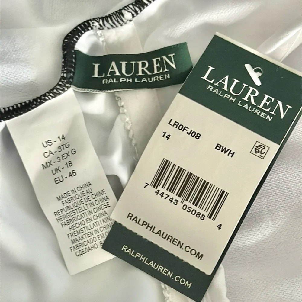 Ralph Lauren Striped High-Neck One-Piece